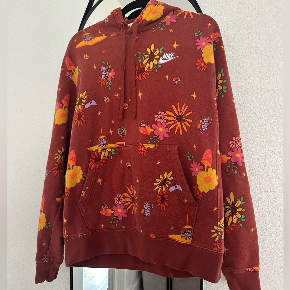 RARE Nike Trippy Floral Galaxy Hoodie Size Medium